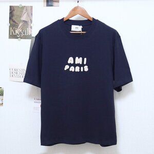 Ami short sleeve embroidered with small letters Size M